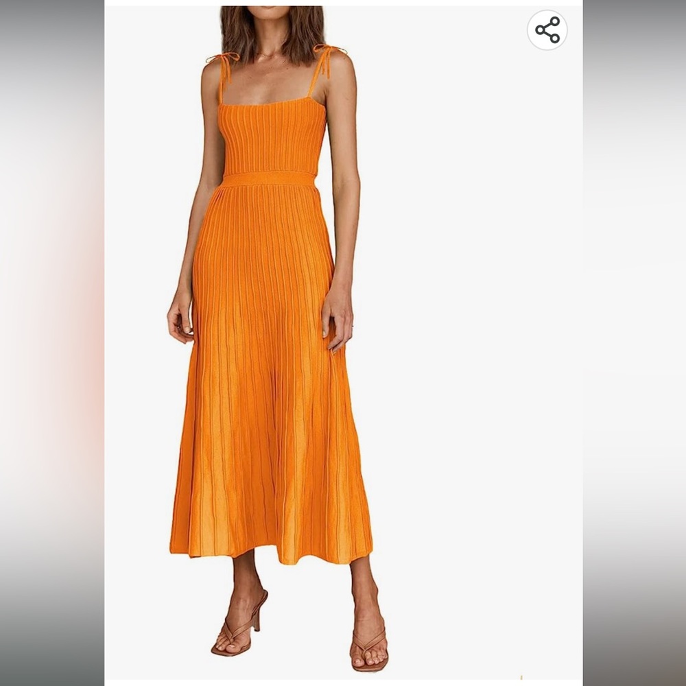 Orange Midi Dress